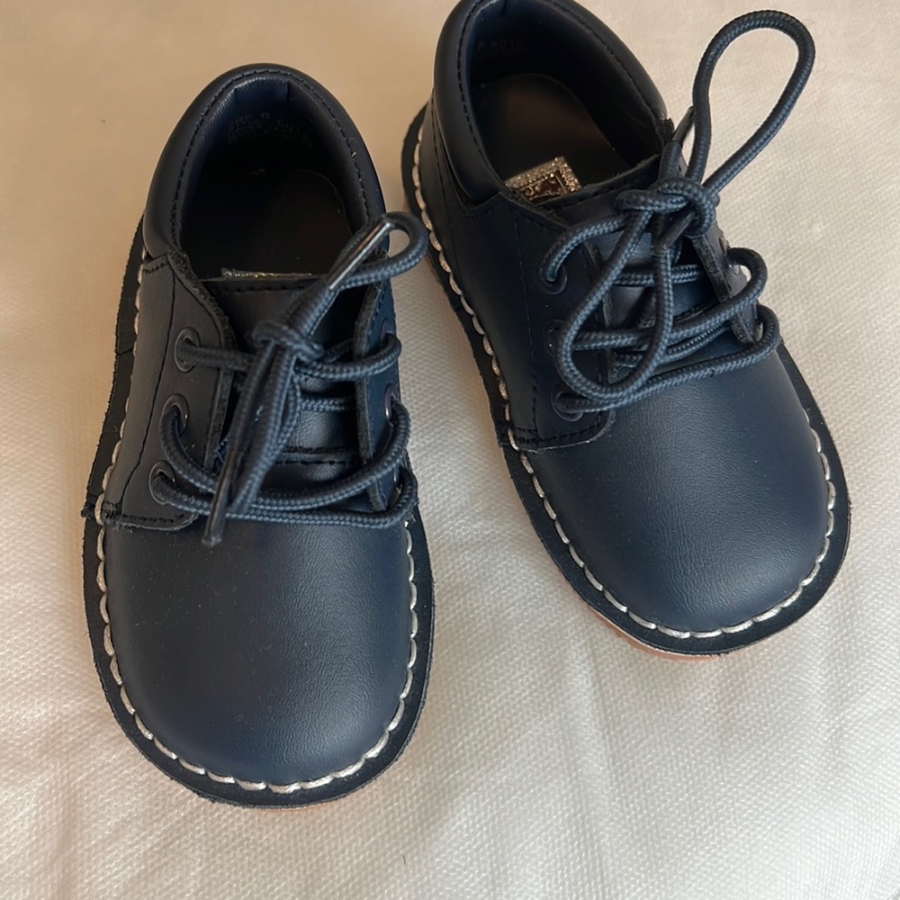 L'Amour Navy Kids Dress Shoes